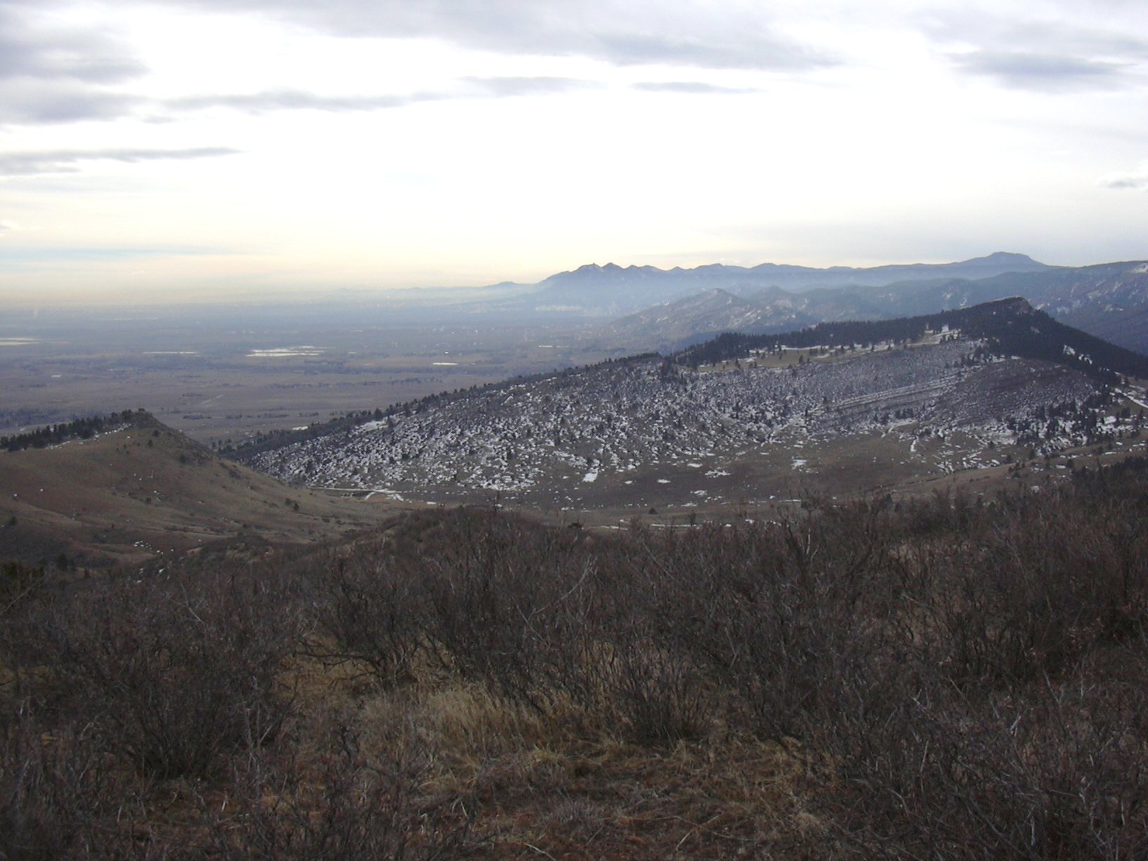 Looking toward Boulder from Red Hill summit, 02/03/08