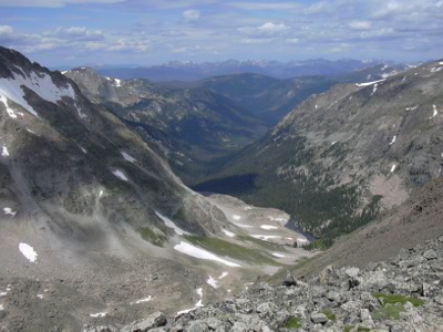North Inlet from Lion Lakes Pass, 07-25-09