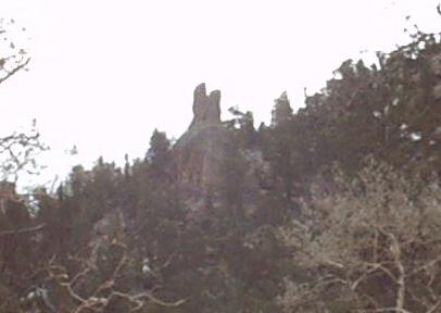 Image of Rabbit Ears Rock from Cow Creek Trail